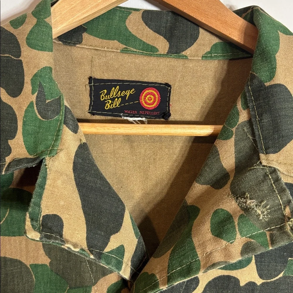 Vintage Bullseye Bill Duck Camo Water Repellent Coveralls XL
